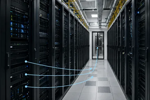 企业网络边界与受控数据流向示意图